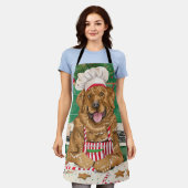 Chesapeake Bay Retriever Bakken: Festive Kerstmis Schort (Gedragen)