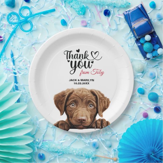 Chesapeake Bay Retriever Bruiloft Receptie Papieren Bordje (Feest)