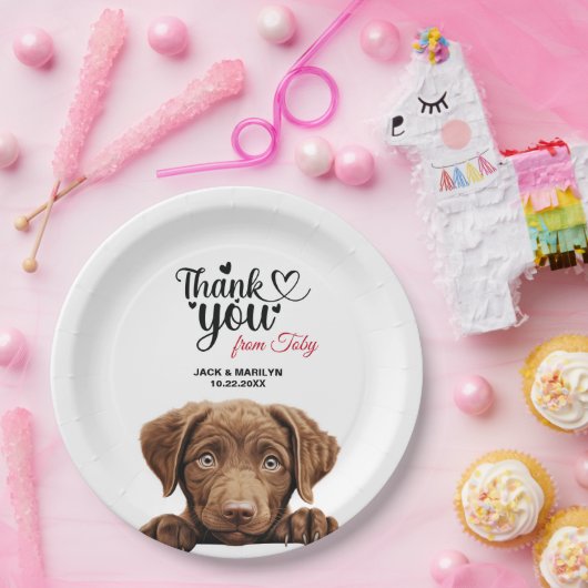 Chesapeake Bay Retriever Bruiloft Receptie Papieren Bordje (Feest)