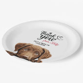 Chesapeake Bay Retriever Bruiloft Receptie Papieren Bordje (Gekanteld)