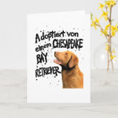 Chesapeake Bay Retriever Cadeau Kaart (Gele Bloem)