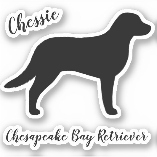 Chesapeake Bay Retriever Chessie Dog Silhouette Sticker (Voorkant)