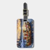 Chesapeake Bay Retriever Christmas Boat Holiday Bagagelabel (Voorkant verticaal)