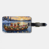 Chesapeake Bay Retriever Christmas Boat Holiday Bagagelabel (Achterkant horizontaal)