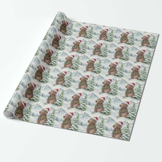 Chesapeake Bay Retriever Christmas Cadeaupapier (Uitgerold)