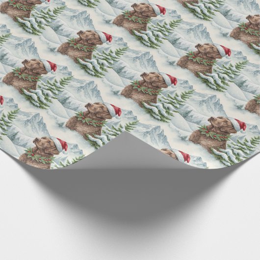 Chesapeake Bay Retriever Christmas Cadeaupapier (Hoek)