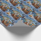 Chesapeake Bay Retriever Christmas Camping Camper  Cadeaupapier (Hoek)