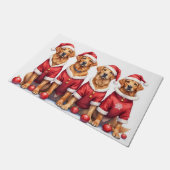 Chesapeake Bay Retriever Christmas Dress Santa Hat Deurmat (Schuin)