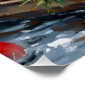 Chesapeake Bay Retriever Christmas Hunting Boat Perfect Poster (Hoek)