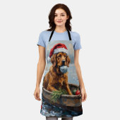 Chesapeake Bay Retriever Christmas Hunting Boat Schort (Gedragen)