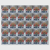 Chesapeake Bay Retriever Christmas Red Truck Cadeaupapier (Vlak)