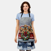 Chesapeake Bay Retriever Christmas Red Truck  Schort (Gedragen)