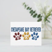 CHESAPEAKE BAY RETRIEVER Dad Paw Print 1 Briefkaart (Staand voorkant)