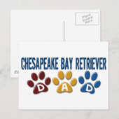 CHESAPEAKE BAY RETRIEVER Dad Paw Print 1 Briefkaart (Voorkant / Achterkant)
