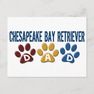 CHESAPEAKE BAY RETRIEVER Dad Paw Print 1 Briefkaart