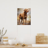 Chesapeake Bay Retriever Dog Art Print Poster (Keuken)