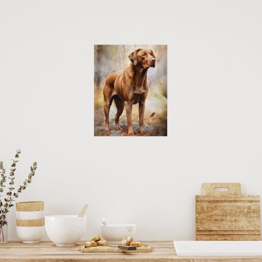 Chesapeake Bay Retriever Dog Art Print Poster (Keuken)