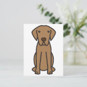 Chesapeake Bay Retriever Dog Cartoon Briefkaart (Staand voorkant)