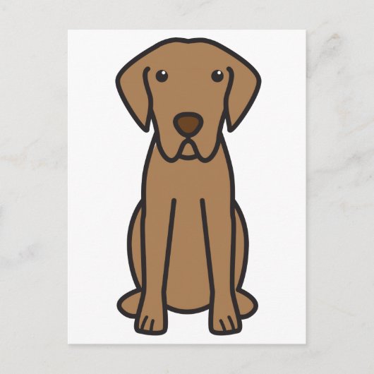 Chesapeake Bay Retriever Dog Cartoon Briefkaart (Voorkant)