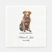 Chesapeake Bay Retriever Dog Ik hield van haar eer Servet (Voorkant)