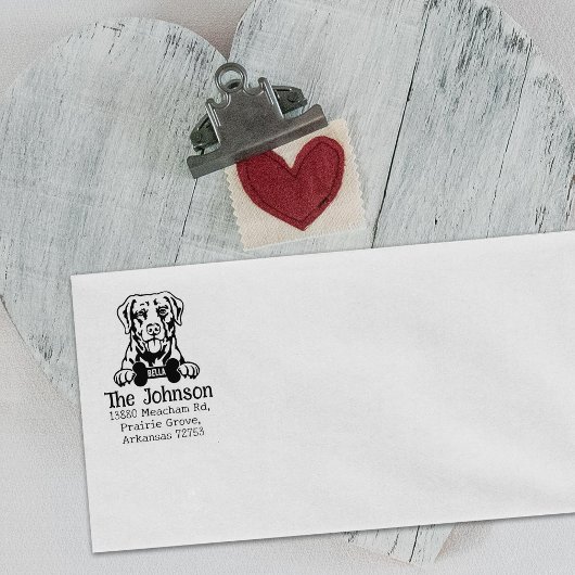 Chesapeake Bay Retriever Dog, retouradres, Rubberstempel