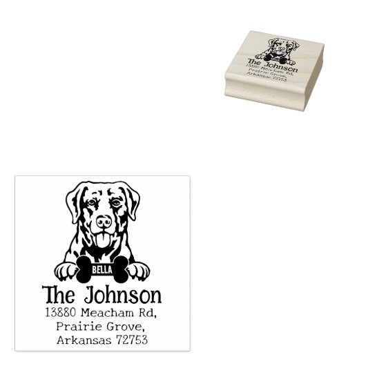 Chesapeake Bay Retriever Dog, retouradres, Rubberstempel (Gestempeld)