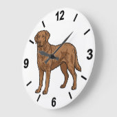 Chesapeake Bay Retriever Dog Wall Clock Decor Grote Klok (Hoek)