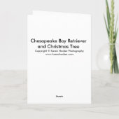 Chesapeake Bay Retriever en kerstboom Feestdagen Kaart (Achterkant)