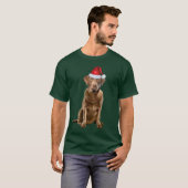 Chesapeake Bay Retriever Funny Christmas Dog T-shirt (Voorkant volledig)