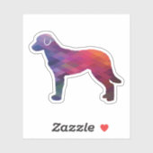 Chesapeake Bay Retriever Geometric Silhouette Purp Sticker (Vel)