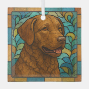 Chesapeake Bay Retriever "Glas in lood" Glas Ornament