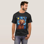 Chesapeake Bay Retriever Hond Grappige Van Gogh St T-shirt (Voorkant volledig)