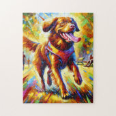 Chesapeake Bay Retriever Hond Portret Acryl Kunst Legpuzzel (Verticaal)