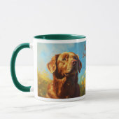 Chesapeake Bay Retriever Hond Portret Mok (Links)