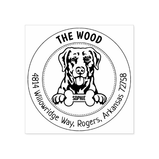 Chesapeake Bay Retriever Hond Retriever Adres Fami Rubberstempel (Afrduk)