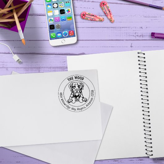 Chesapeake Bay Retriever Hond Retriever Adres Fami Rubberstempel