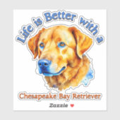 Chesapeake Bay Retriever, Hondenliefhebber Moeder Sticker (Vel)