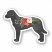 Chesapeake Bay Retriever Hondenras Bohemian Floral Sticker (Voorkant)