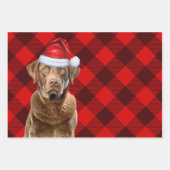 Chesapeake Bay Retriever Hondenvakantie Plaid Inpakpapier Vel (Voorkant 3)