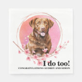 Chesapeake Bay Retriever Ik doe ook bruiloftsserve Servet (Voorkant)