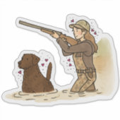 Chesapeake Bay Retriever Jacht Auto Sticker (Voorkant)