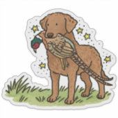 Chesapeake Bay Retriever Jacht Auto Sticker (Voorkant)
