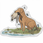 Chesapeake Bay Retriever Jacht Auto Sticker (Voorkant)