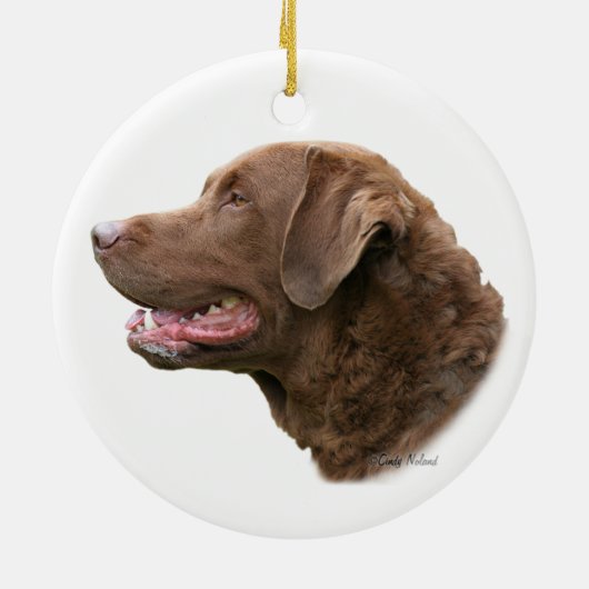 Chesapeake Bay Retriever Keramisch Ornament (Achterkant)