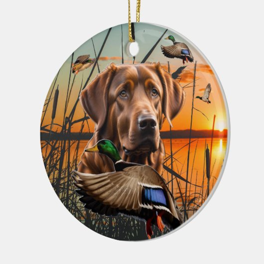  Chesapeake Bay Retriever Keramisch Ornament (Links)