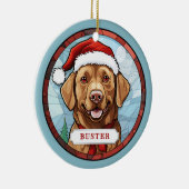 Chesapeake Bay Retriever keramische cirkel Ornamen Keramisch Ornament (Rechts)