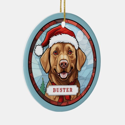 Chesapeake Bay Retriever keramische cirkel Ornamen Keramisch Ornament (Rechts)