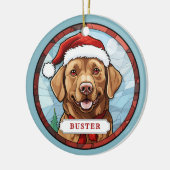 Chesapeake Bay Retriever keramische cirkel Ornamen Keramisch Ornament (Links)