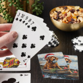 Chesapeake Bay Retriever Kerst Jachtboot Pokerkaarten (Insitu)