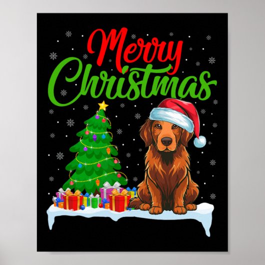 Chesapeake Bay Retriever Kerstboom Licht Kerstmis Poster (Voorkant)
